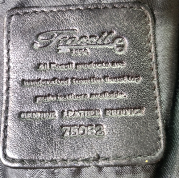 Vintage Fossil Mini Black Leather Crossbody - Picture 9 of 11